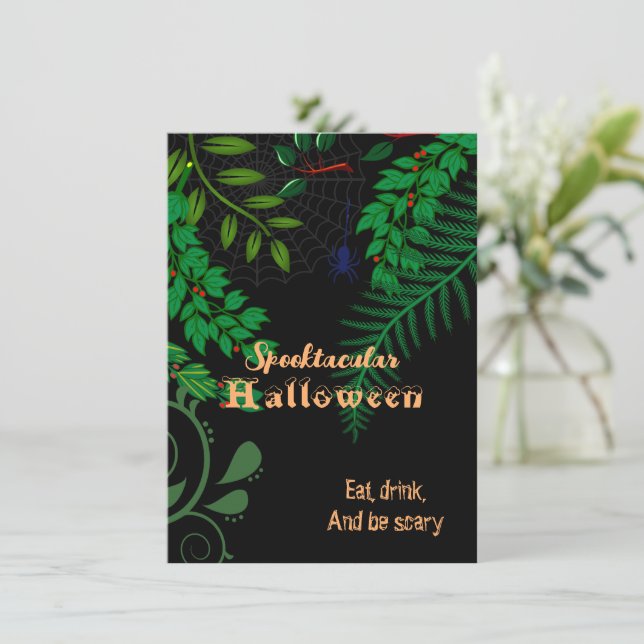 Carte Halloween Déplaisant Éffrayant nuit noire Spooktac (Debout devant)