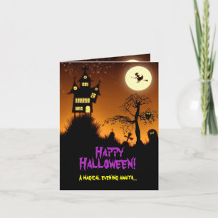 Carte Halloween déplaisant Haunted House