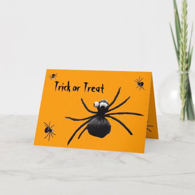 Carte Halloween des araignées (Devant)