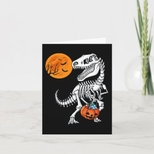 Carte Halloween Dinosaur T Rex Skeleton Scary Garçons En