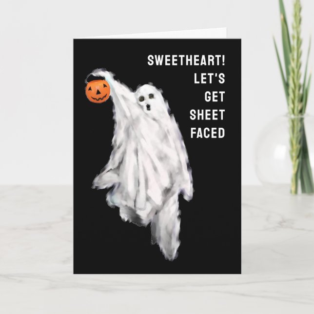 Carte Halloween drôle (Devant)