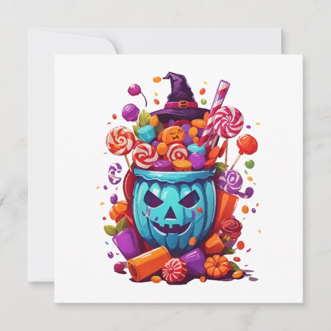 Carte Halloween drôle (Devant)