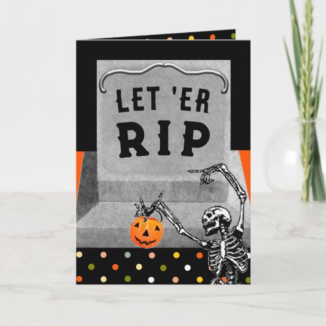 Carte Halloween drôle (Devant)