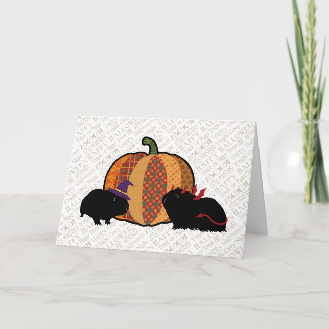 Carte Halloween du cochon de Guinée (Devant)