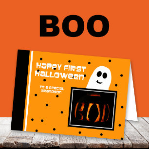 Carte Halloween du premier bébé — petit-fils