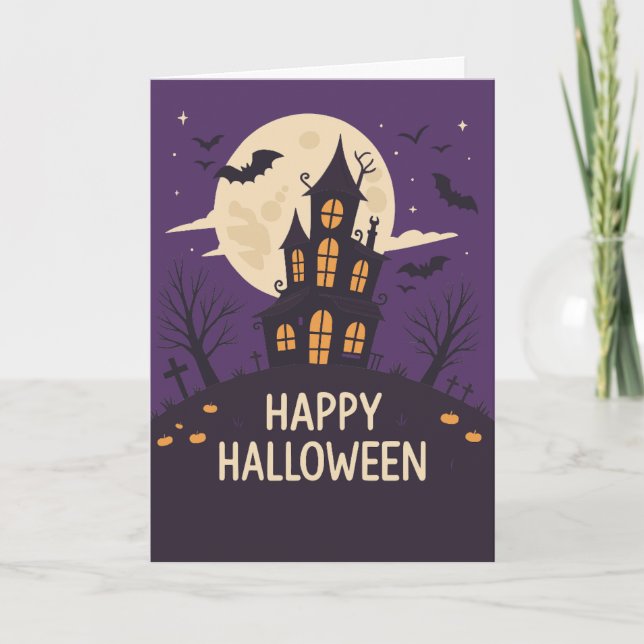 Carte Halloween effrayant (Devant)