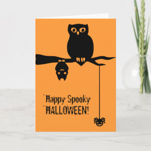 Carte Halloween Éffrayant de Chouette