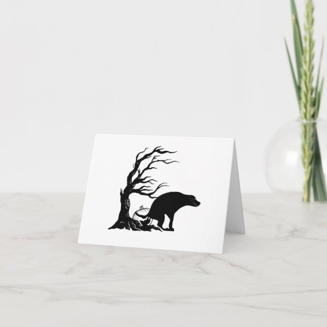 Carte Halloween effrayant Pooping Chien (Devant)