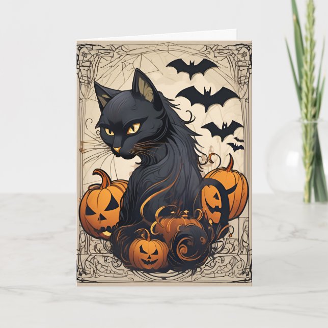 Carte Halloween éffrayante (Devant)