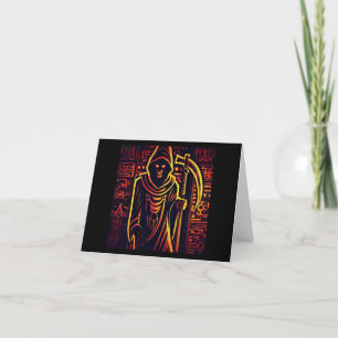 Carte Halloween égyptien Grim Reaper 3