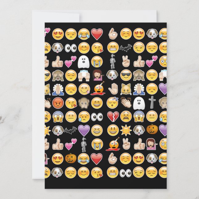 Carte halloween emoji (Devant)
