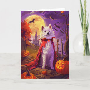 Carte Halloween Eskimo Américain Citrouilles Épouvantabl