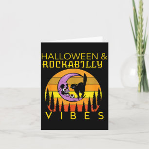 Carte Halloween Et Vibrations Rockabilly Chat Noir Et