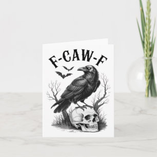 Carte Halloween F Caw F Black Bird F-caw-f Crow Femmes M