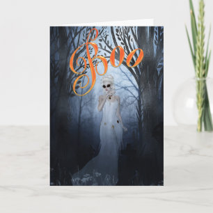 Carte Halloween Femme fantôme Boo