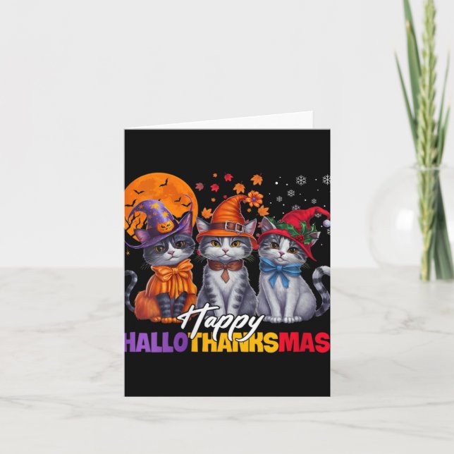 Carte Halloween Filles Thanksgiving Christmas Happy Hall (Devant)