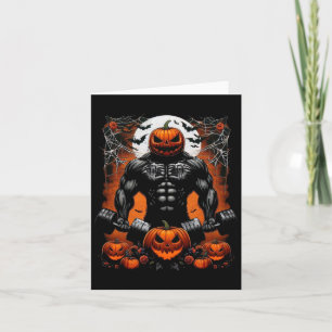 Carte Halloween Fitness Skeleton entraînement - Funny Gy