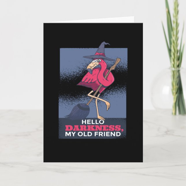 Carte Halloween Flamant rose Pour Halloween (Devant)