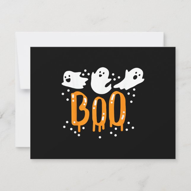 Carte Halloween Ghost Boo Cute (Devant)