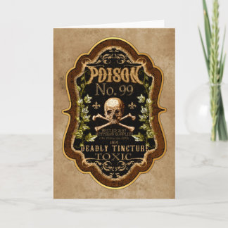 Carte Halloween Gothique Crâne Et Crossbones Potion De S
