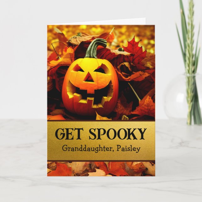 Carte Halloween Grandgirl Soyez Éffrayant (Devant)