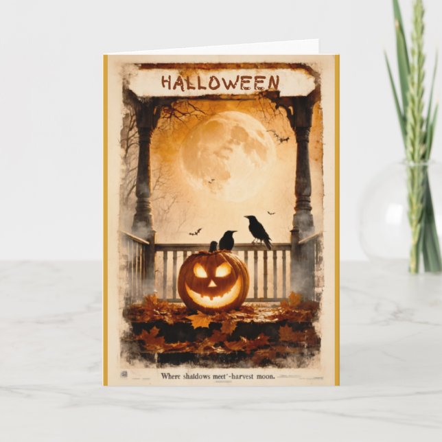 Carte Halloween Graphic - 1960s Poster esthétique (Devant)