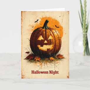 Carte Halloween Graphic - Style unique des années 1960