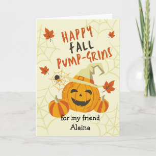 Carte Halloween Grin for a Friend Cute Jack o' Lantern