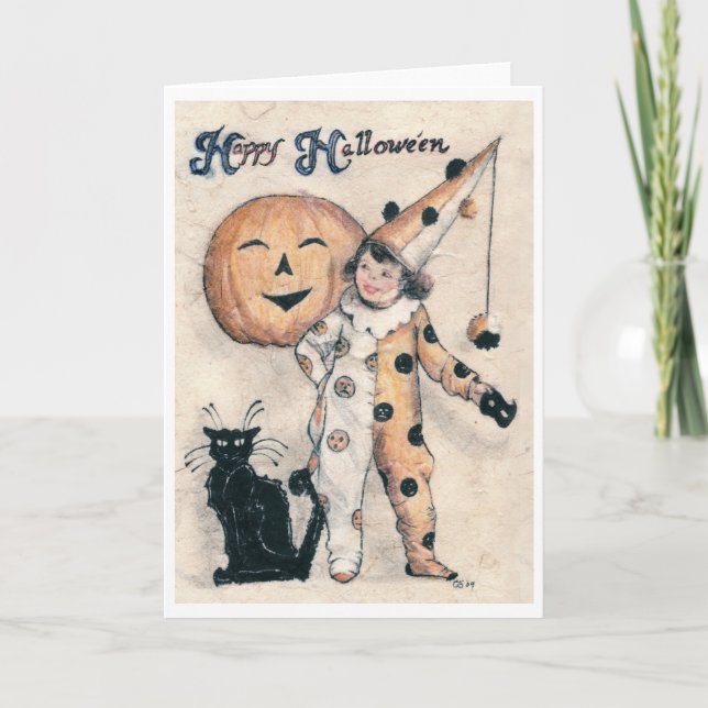 Carte Hallowe'en heureux (Devant)