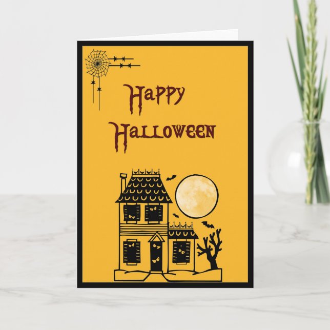 Carte Halloween heureux ! (Devant)