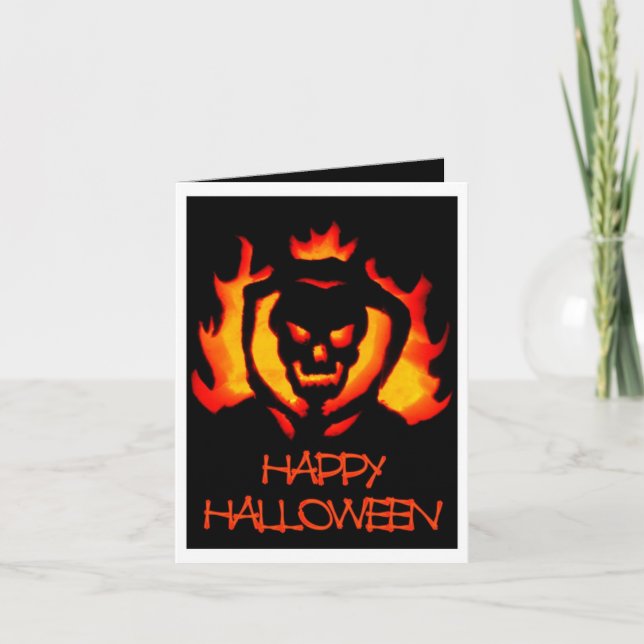 Carte Halloween heureux (Devant)