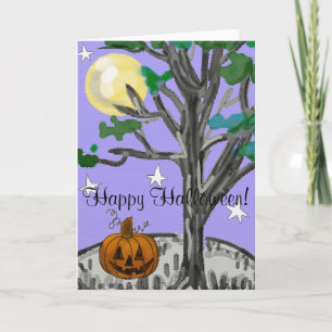 Carte Halloween heureux éffrayant