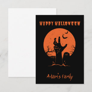 Carte halloween heureux personnalisable