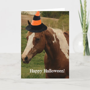 Carte Halloween heureux voyant