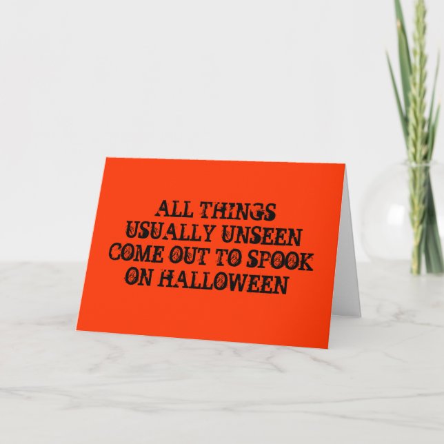CARTE HALLOWEEN/I VEUT SEULEMENT VOIR "VOUS !" (Devant)