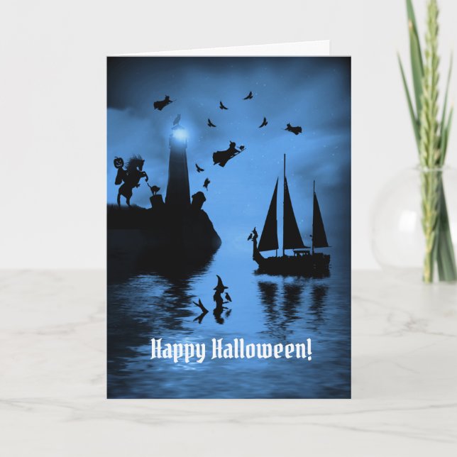 Carte Halloween Imaginaires sorcières Mermaid Océan (Devant)