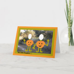 Carte Halloween, Insérer votre photo, Citrouilles