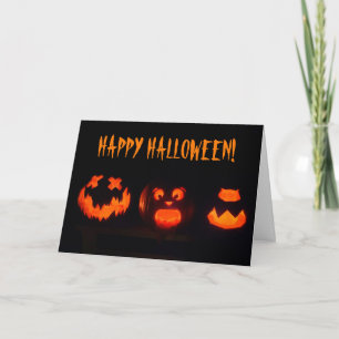 Carte Halloween Jack-o'lanterne effrayant