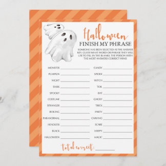 Carte Halloween Jeu de Soirée Thématique Terminer Mon Ph