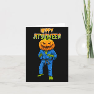 Carte Halloween Jiu Jitsu Brésilien Citrouille BJJ