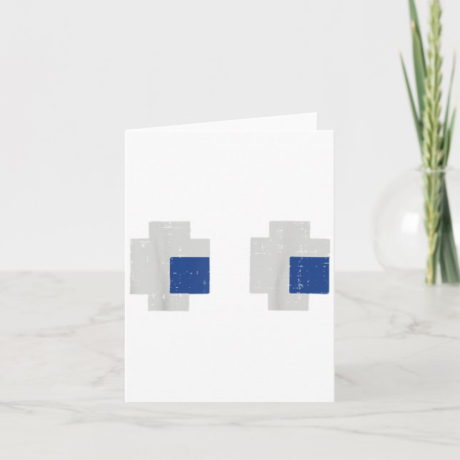 Carte Halloween Joueur Pixel Yeux Costume de jeu Hommes  (Devant)