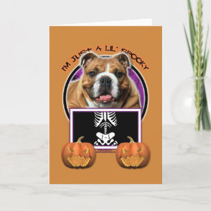 Carte Halloween - Just a Lil Éffrayant - Bulldog