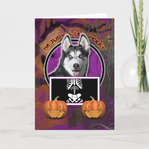 Carte Halloween - Just a Lil Éffrayant - Siberian Husky