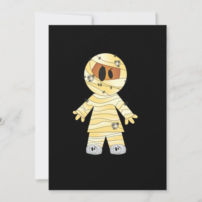 Carte Halloween Kawaii Cute Mummy (Devant)