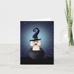 Carte Halloween KiniArt Poodle Witch