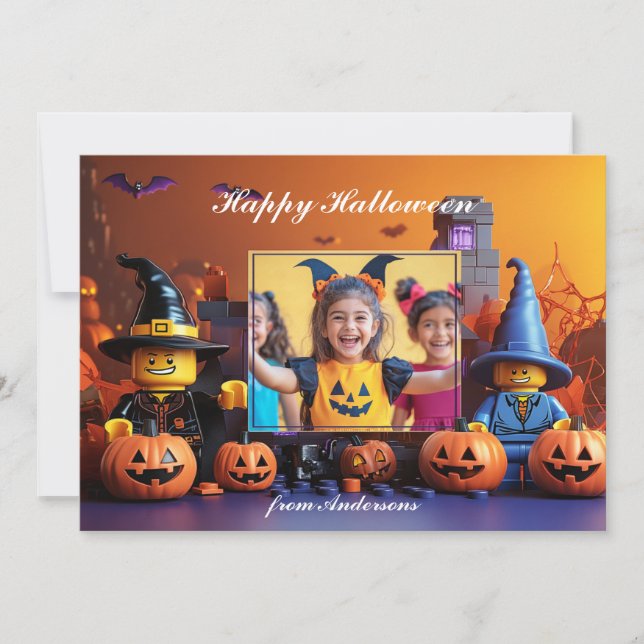 Carte Halloween la "brique ou la menace" (Devant)