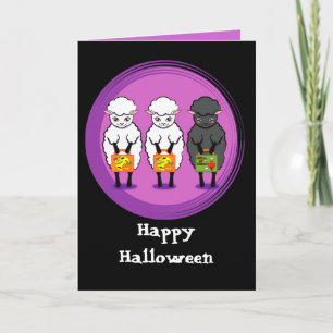 Carte Halloween, le mouton noir