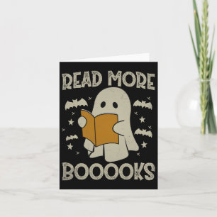 Carte Halloween Lire plus Livres Drôle Ghost Livre de le