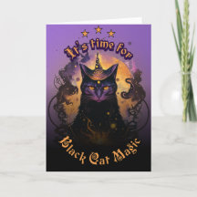 Halloween magique de chat noir