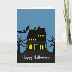 Carte Halloween Maison éffrayante